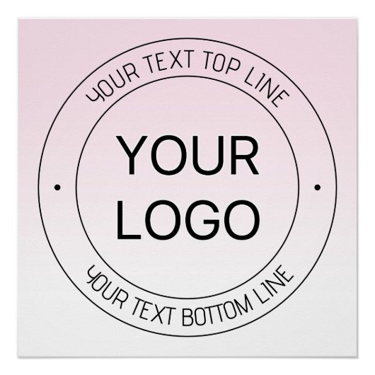 Poster Facile Logo Remplacement & Editable Texte Rose Omb (Devant)
