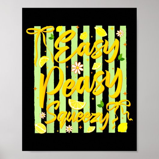 Poster Facile petit citron serré drôles de vibrations d'é (Devant)