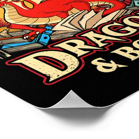 Poster Facilement Distrait Par Dragons & Livres Nerd Drag (Coin)