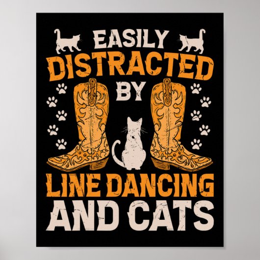 Poster Facilement Distrait Par La Danse De Ligne Et Les C (Devant)