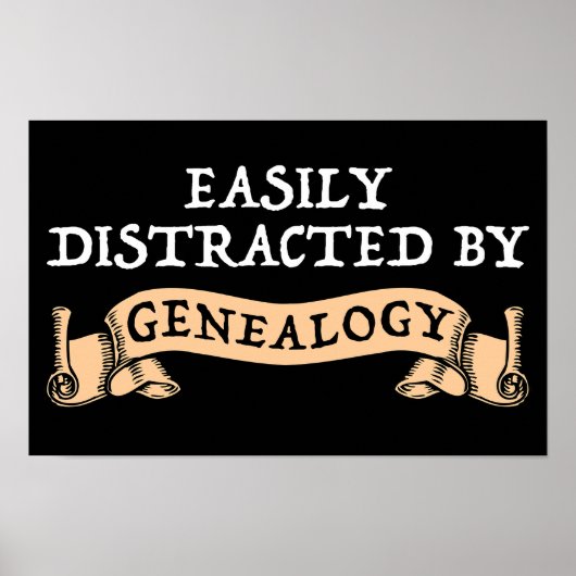 Poster Facilement Distrait Par La Généalogie (Devant)