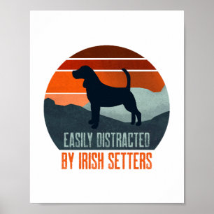 Poster Facilement Distrait Par La Promenade De Chiens Iri