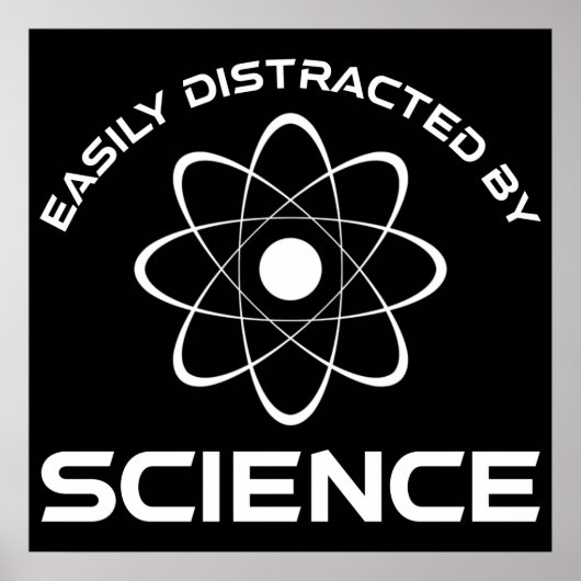Poster Facilement Distrait Par La Science (Devant)