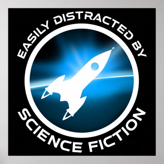 Poster Facilement Distrait Par La Science-Fiction (Devant)