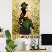 Poster Facilement distrait par le jardin et le vin (Bureau à domicile)