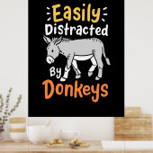 Poster Facilement Distrait Par Les Ânes (Cuisine)