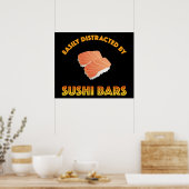 Poster Facilement Distrait Par Les Bars À Sushi (Cuisine)