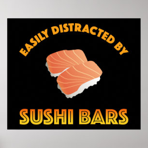 Poster Facilement Distrait Par Les Bars À Sushi