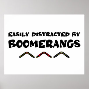 Poster Facilement Distrait Par Les Boomerangs Citation Dr