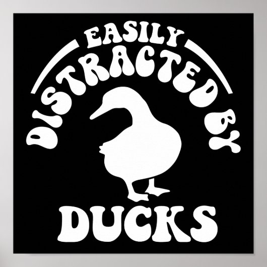 Poster Facilement Distrait Par Les Canards (Devant)