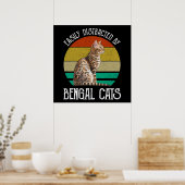 Poster Facilement Distrait Par Les Chats Du Bengale (Cuisine)