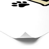 Poster Facilement distrait par les chiens Design silhouet (Coin)