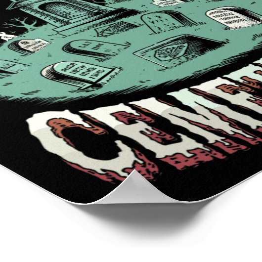 Poster Facilement Distrait Par Les Cimetières Funérailles (Coin)