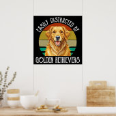Poster Facilement Distrait Par Les Golden Retrievers (Cuisine)