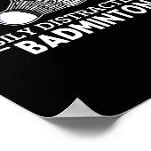 Poster Facilement Distrait Par Volant de badminton Funny  (Coin)
