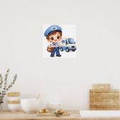 Poster Facteur joyeux (Cuisine)