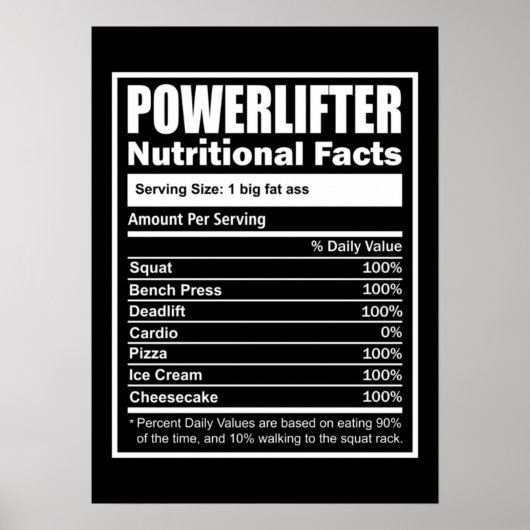 Poster Facteurs nutritionnels de Powerlifter, Powerlifter (Devant)