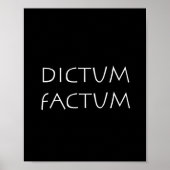 Poster Factum dictum (Devant)
