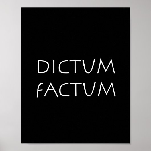 Poster Factum dictum (Devant)