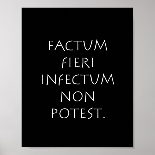 Poster Factum fieri infectum non potest (Devant)