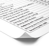 Poster Facture d'amour de la fête des mères - Cadeau pour (Coin)