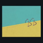 Poster Faded Yellow et Aqua Blue Photo moderne<br><div class="desc">Apportez des couleurs sobres à vos murs avec cette affiche photo cool en bleu et jaune défraîchi.</div>