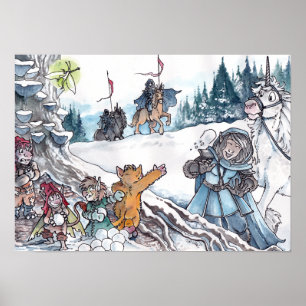 Poster Faery Snowball combat
