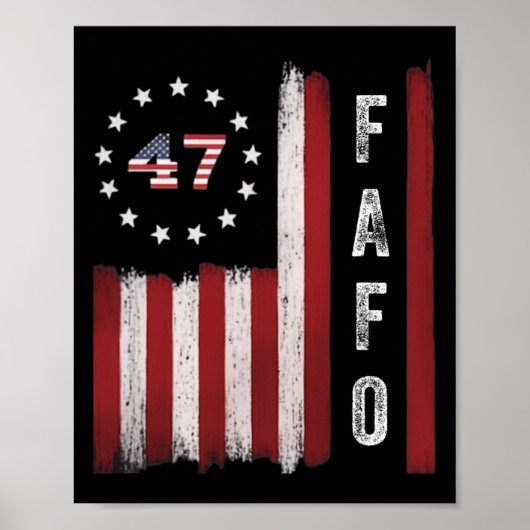 Poster Fafo Drapeau Trump drôle (Devant)