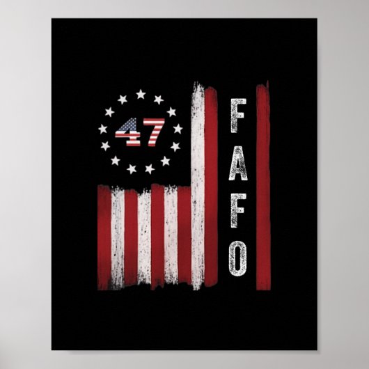 Poster Fafo Flag Trump Funny  (Devant)