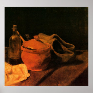 Poster Faïence, bouteille et sabots par Vincent van Gogh