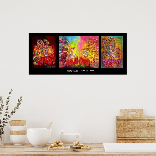 POSTER FAILLES DE FLEURS DANS LE NIGNT (Cuisine)