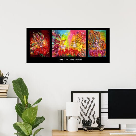 POSTER FAILLES DE FLEURS DANS LE NIGNT (Bureau à domicile)