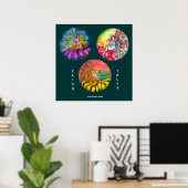 POSTER FAILLES DE FLEURS MAGIQUES (Bureau à domicile)