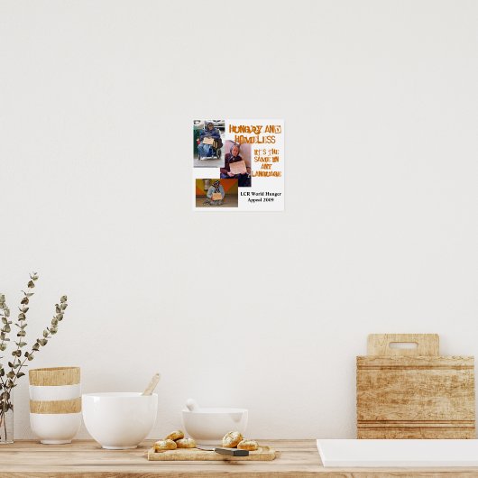 Poster Faim et sans-abri (Cuisine)