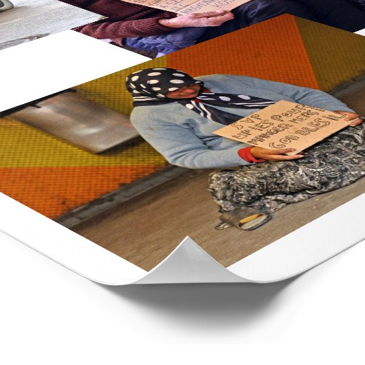 Poster Faim et sans-abri (Coin)