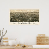 Poster Fair Haven, VT Carte panoramique - 1886 (Cuisine)