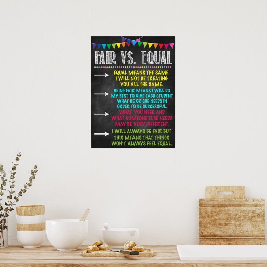 Poster Fair Vs Equal Classroom (Cuisine)