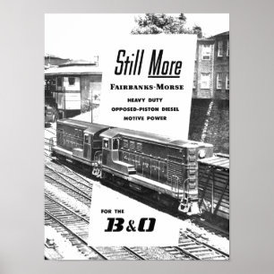 Poster Fairbanks Morse Diesel Locomotives 1957