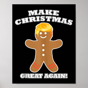 Poster Faire à nouveau Noël grand bonhomme en pain d'épic