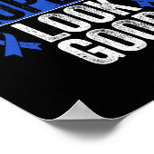 Poster Faire Alopecia look Bonne perte de cheveux bleu Ru (Coin)