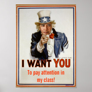Poster "faire attention en classe"
