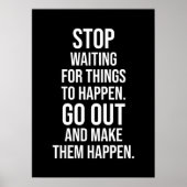 Poster Faire bouger les choses - Gym, Hustle, Succès, Ins (Devant)