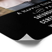 Poster Faire carte d'invitation de mariage noir unique ci (Coin)