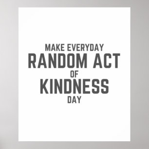 Poster Faire chaque jour Random Act of Kindness Day