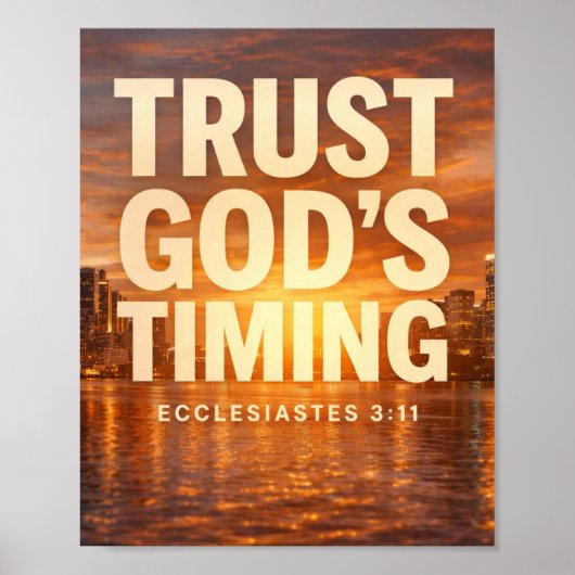 Poster Faire Confiance au Timing de Dieu – Ecclésiaste 3: (Devant)