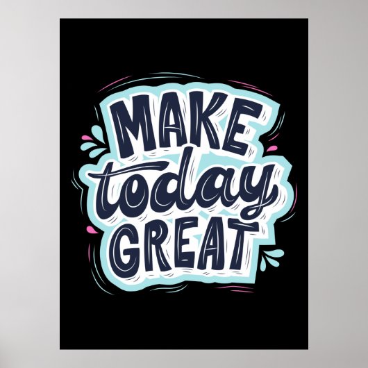 Poster Faire d'aujourd'hui un grand jour (Devant)