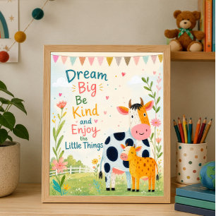 Poster Faire de beaux rêves Soyez gentil Profitez des pet