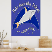 Poster Faire de la pêche durable un mode de vie (Cuisine)