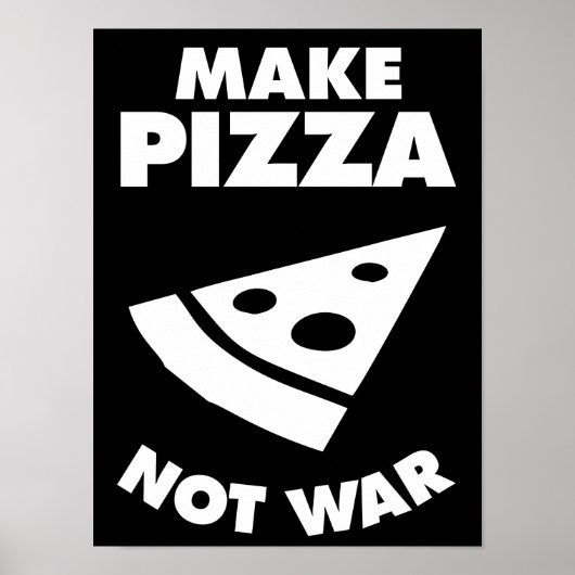 Poster Faire de la pizza pas la guerre (Devant)