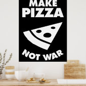 Poster Faire de la pizza pas la guerre (Cuisine)